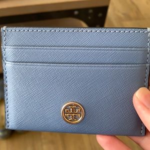 Tory Burch light blue card holder